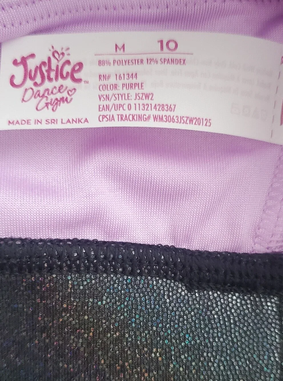 Justice Girls Dance Shorts Set with Black Trim